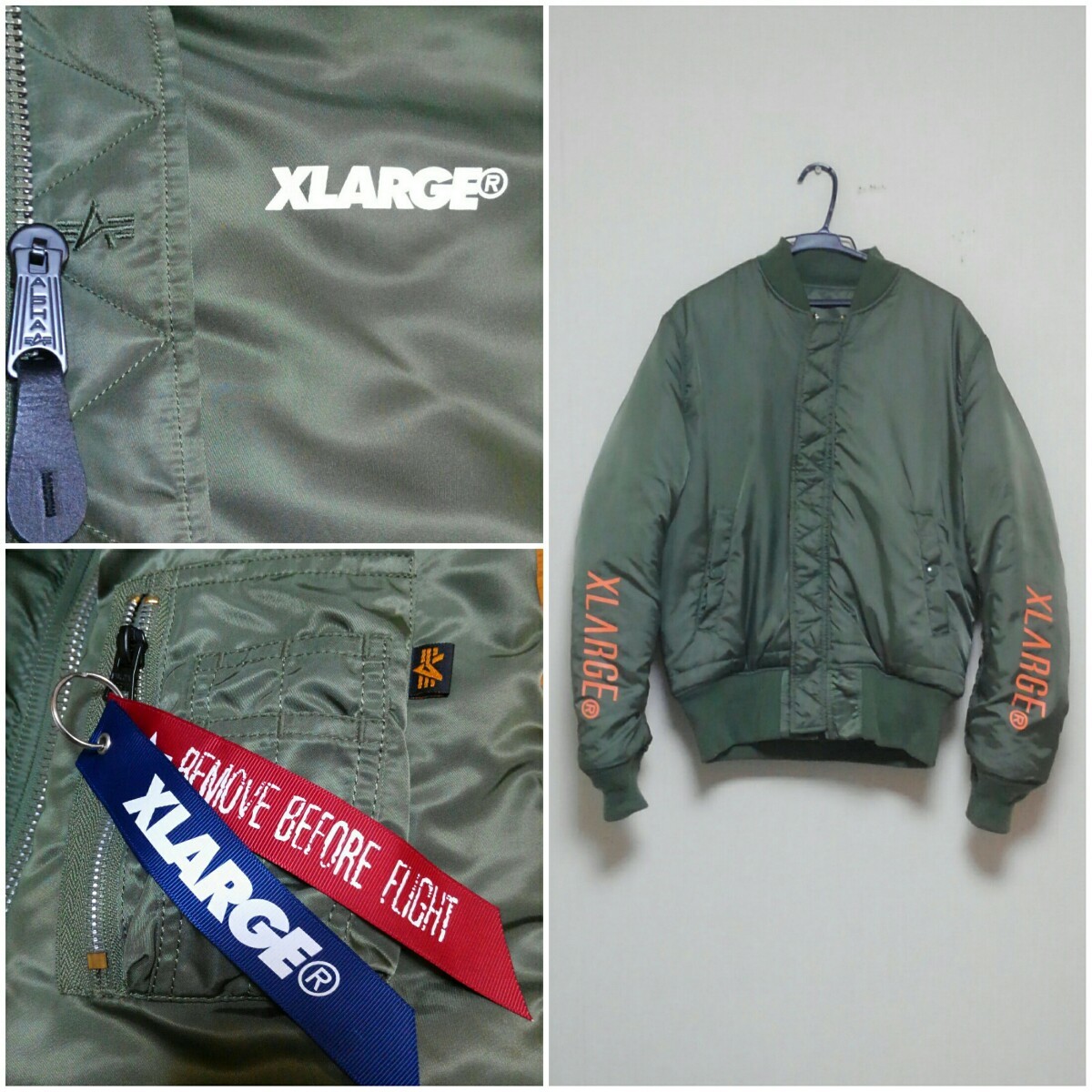 ALPHA×X-LARGE 別注 コラボ TIGHT MA-1 フライトジャケット ALPHA×X-LARGE 別注 コラボ TIGHT MA-1 フライトジャケット