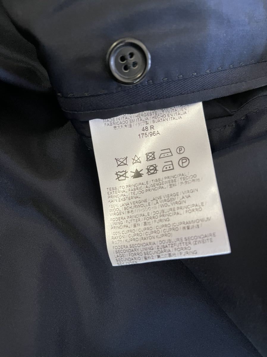 新品 ブリオーニ Brioni ネイビー ウール ジャケット ダブル 48サイズ