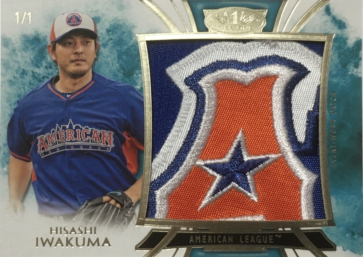 2024-25 秋冬新作 【1/1枚限定】岩隈久志オールスターパッチ Patch Game Star All One Tire Topps 2014 Topps