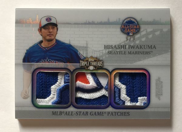 予約販売 ラストNo. 9/9枚限定】岩隈久志オールスターパッチ 2014 Topps Topps