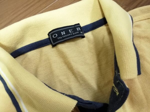 kkaa840 ■ ONER ■ ポロシャツ カットソー トップス 半袖 鹿の子 黄色 イエロー M_画像9