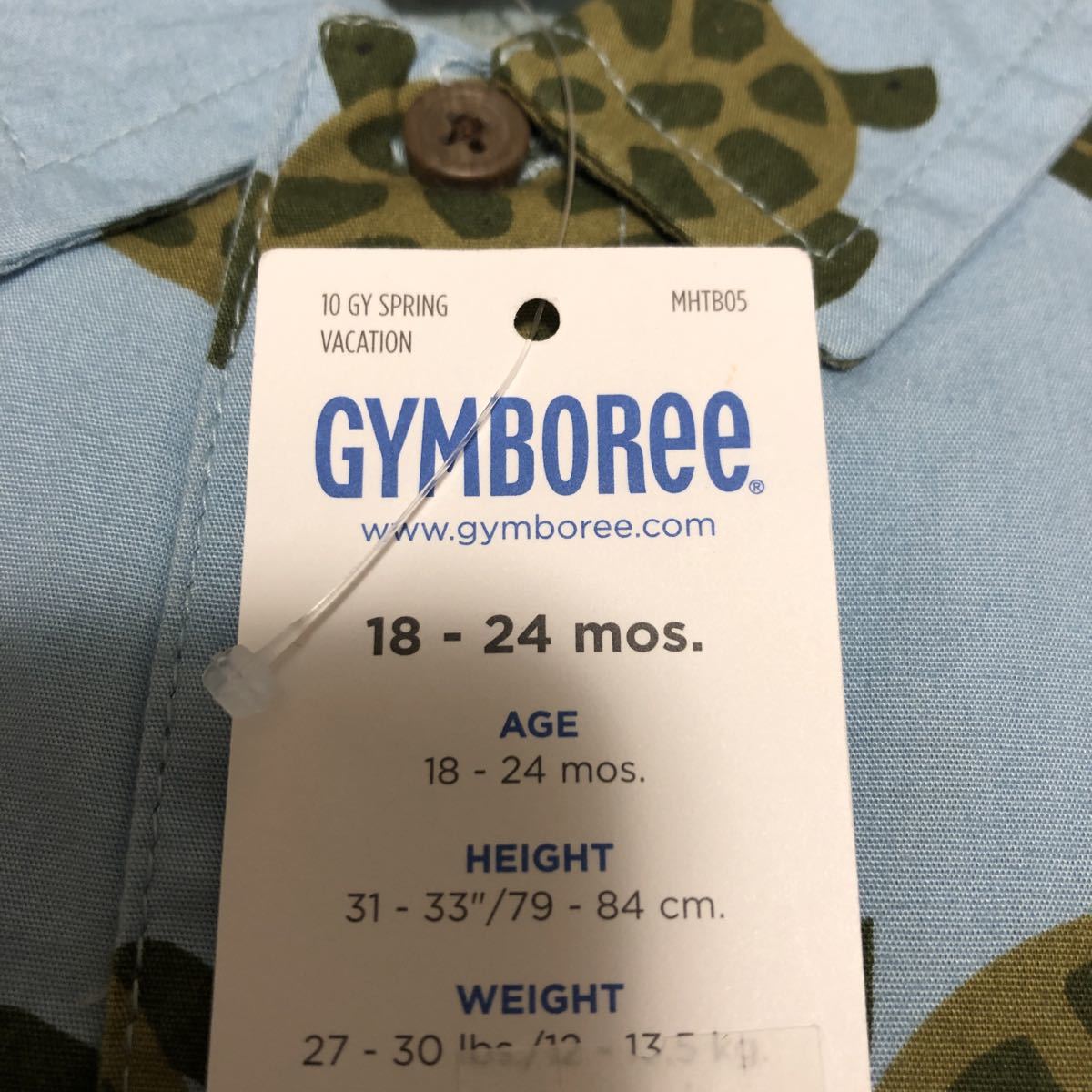 * tag equipped Gymboree Gymboree collar attaching short sleeves shirt 80~90 man blue turtle child clothes baby clothes Kids blouse summer sea turtle aro is 