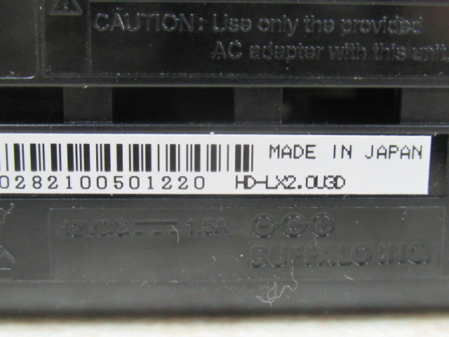 Ω ZPC 10493#保証有 HD-LX2.0U3D バッファロー BUFFALO 3.5インチ USB3.0 外付けHDD 2TB 領収書発行可能・祝10000取引突破!!_画像5