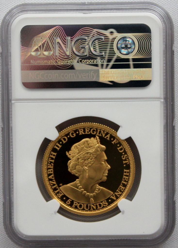 2020年 イギリス領 セントヘレナ 金貨 NGC ウナとライオン 最高鑑定品