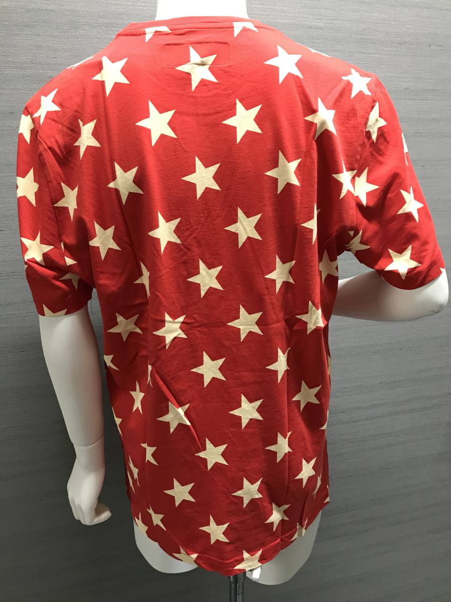 本物 新品 HYDROGEN ハイドロゲン星柄半袖Tシャツ 220112 赤 S _画像5