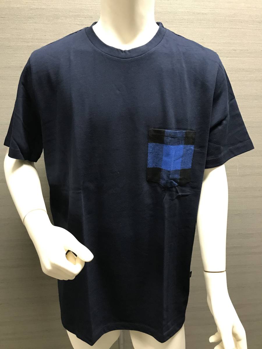本物 新品 HYDROGEN ハイドロゲン半袖Tシャツ 210012 紺 S