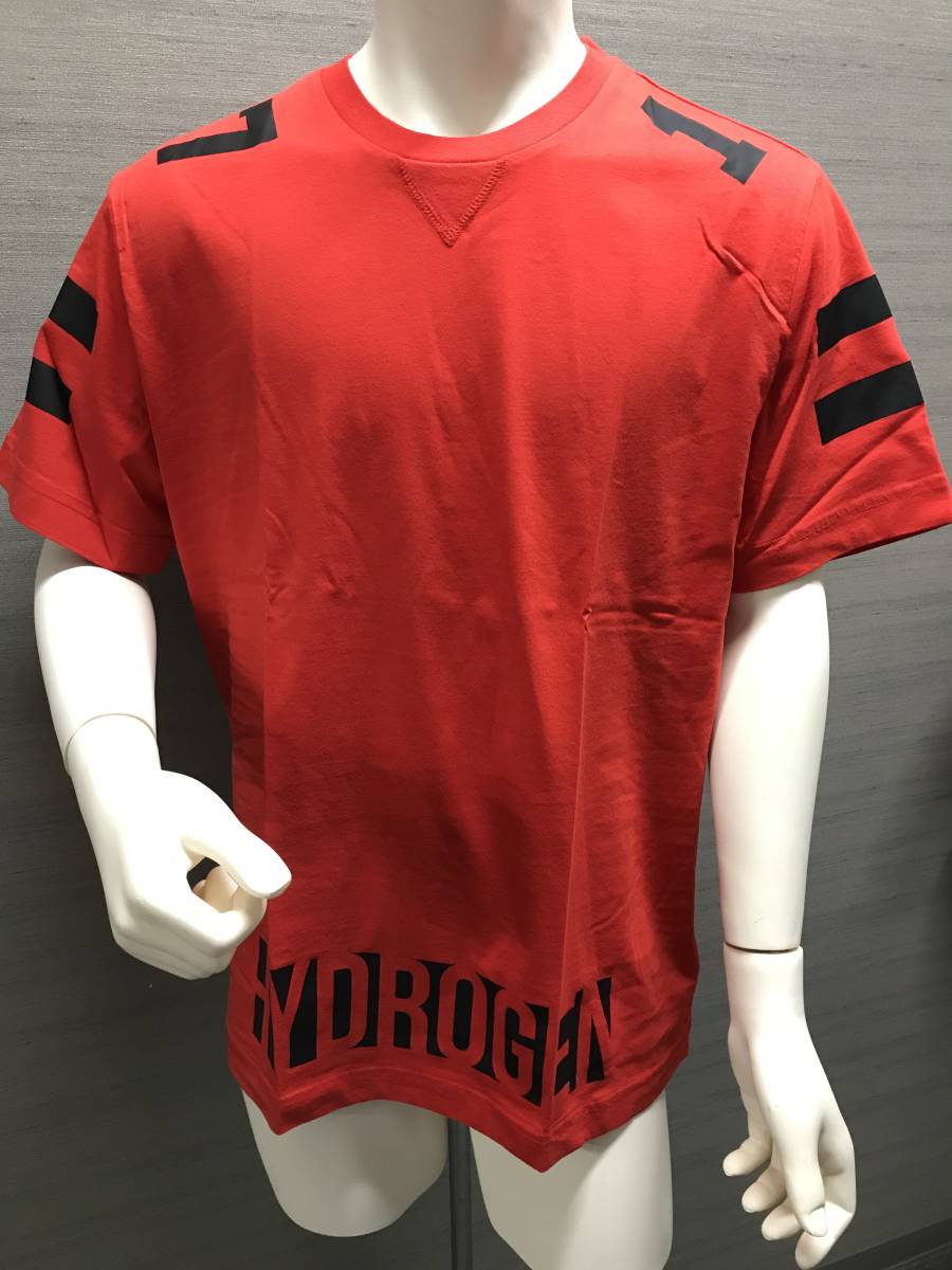 本物 新品 HYDROGEN ハイドロゲン半袖Tシャツ 220608 赤 XS