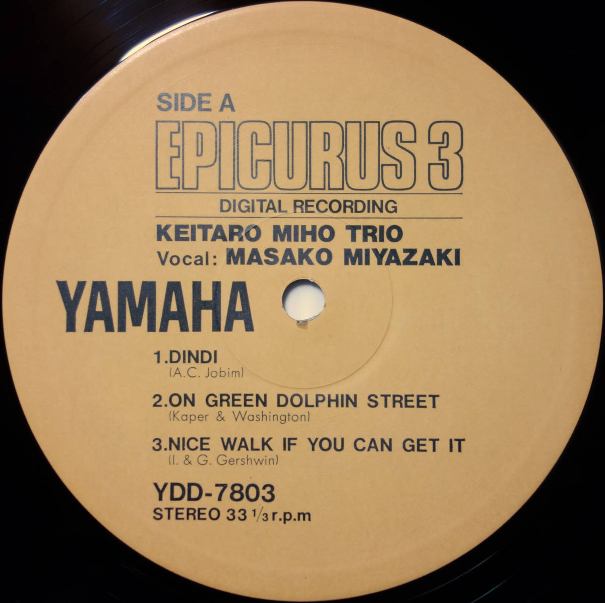 ◆KEITARO MIHO TRIO+1/THE GOOD LIFE/EPICURUS 3 (JPN LP/Not For Sale) -三保敬太郎, 宮崎正子, YAMAHA_画像2