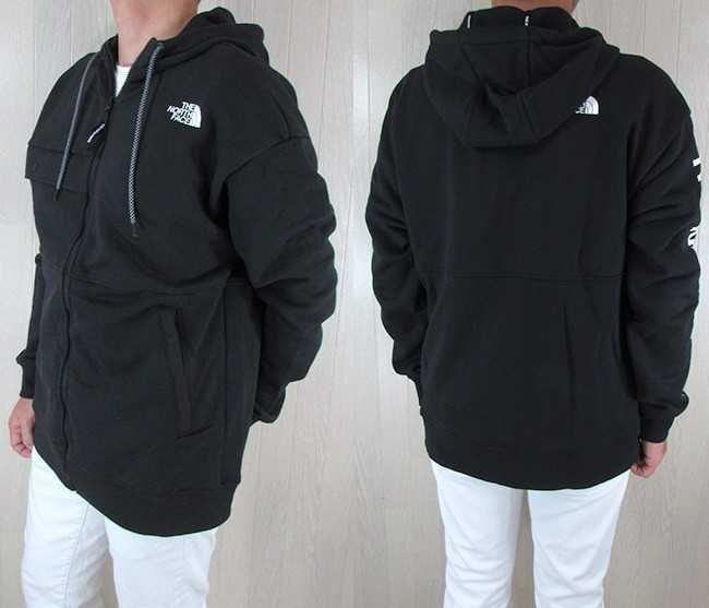 新品正規 ノースフェイス THE NORTH FACE ロゴグラフィックパーカー ジップパーカー メンズ NF0A3XB3 / JK3 / TNF BLACK_画像3