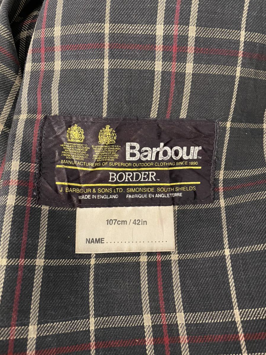 80's Barbour BORDER バブアー ボーダー 2ワラント イギリス製