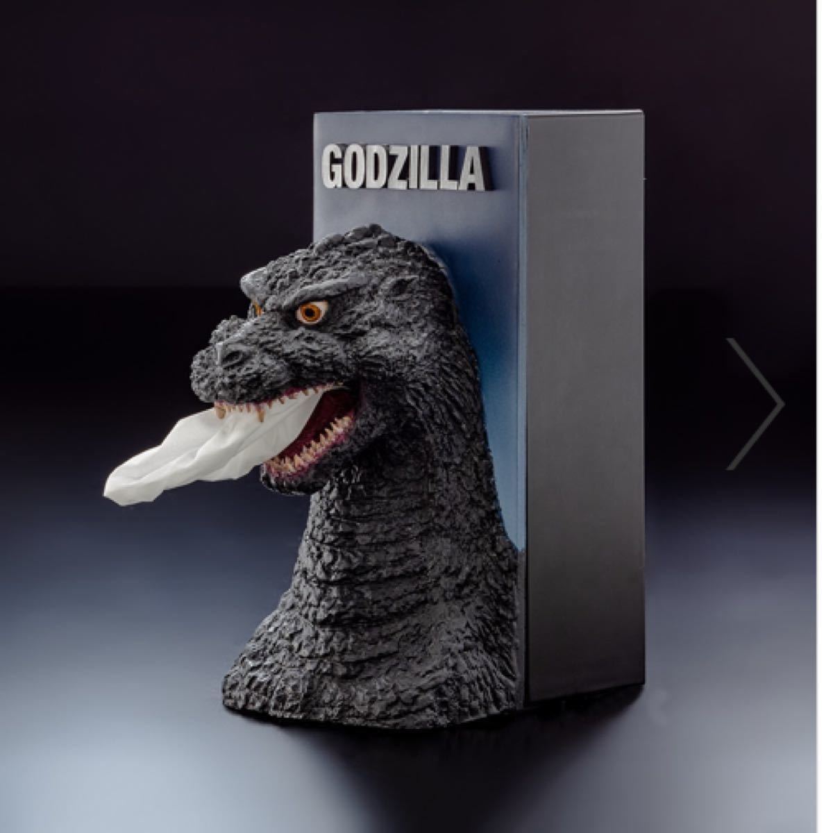 値下 新品平成ゴジラ BOXティッシュケース Godzilla 胸像