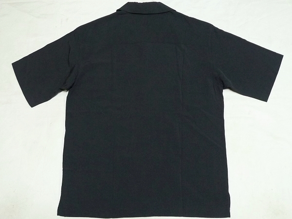 新品MEN'S BIGIメンズ・ビギUnionStation半袖ブロードクロスオープンカラーシャツM薄墨ブラック\5489
