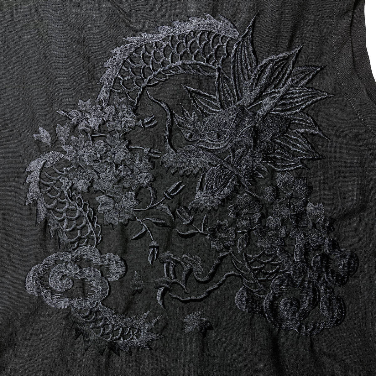 92SS 龍 刺繍 スーベニールワンピースCOMME des GARCONS 1992SS Dragon Embroidery Wool Tropical Dressスカジャン スーベニールジャケット_画像、説明文の転載・加工、編集利用禁止。