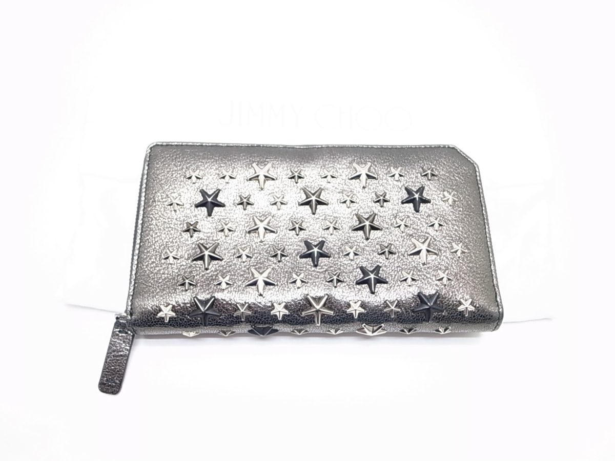【特別訳あり特価】 美品☆【JIMMY CHOO】ジミーチュウ 長財布 GUNMETAL ラウンドファスナー GTA CARNABY その他 【特別訳あり特価】 美品☆【JIMMY CHOO】ジミーチュウ 長財布 GUNMETAL ラウンドファスナー GTA CARNABY その他