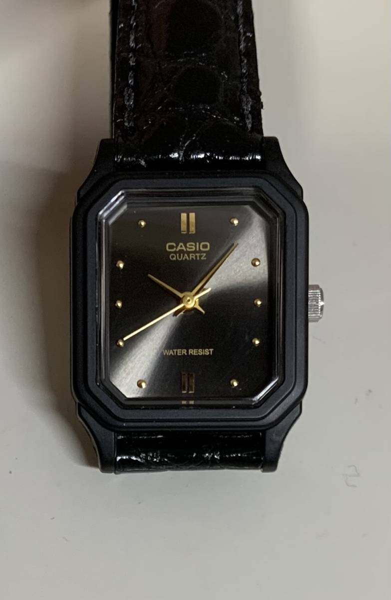 【訳あり商品】CASIO LQ142ブラック レザーベルトモデル レディース腕時計_画像1