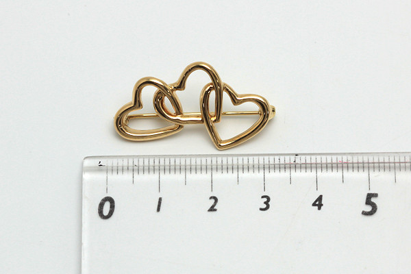 Tiffany&Co. ティファニー トリプルハートブローチ K18 18金 ゴールド