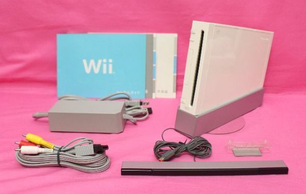 オープニング 即決あり wii シロ 本体 マリオカート セット リモコン4