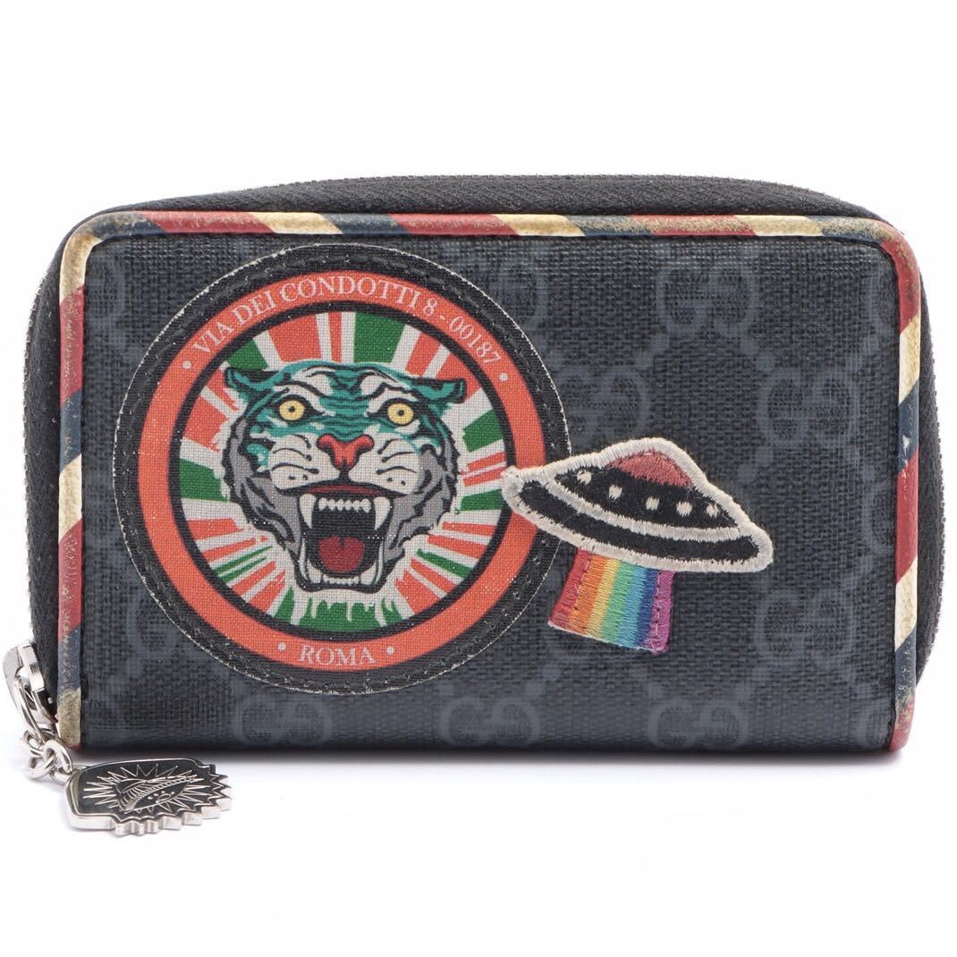 GUCCI ナイトクーリエ GGスプリーム カード&コインケース ユニセックス-