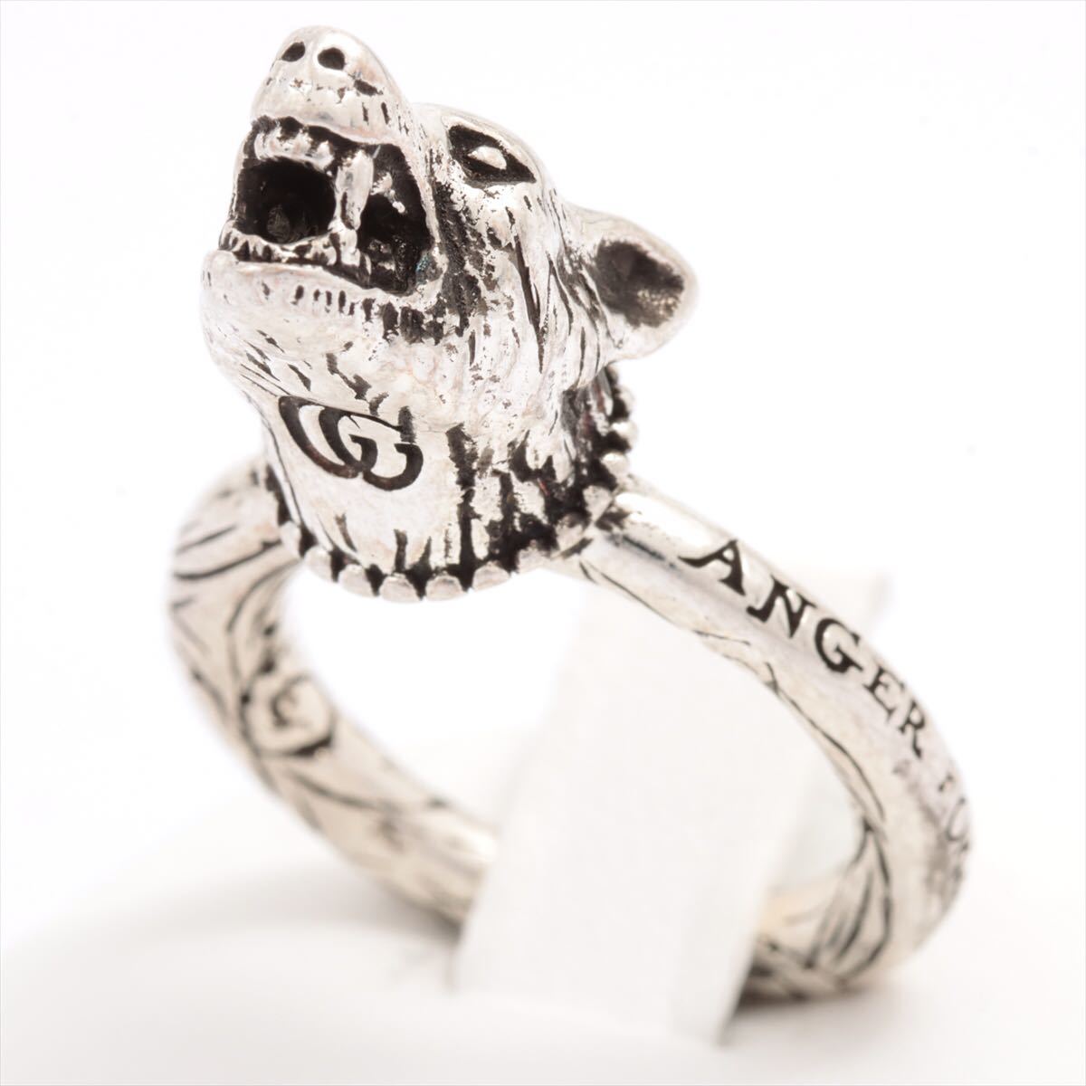 [Используется общенациональная бесплатная доставка] Gucci Gucci Anger Forest Wolf Head Silver Ring # 12