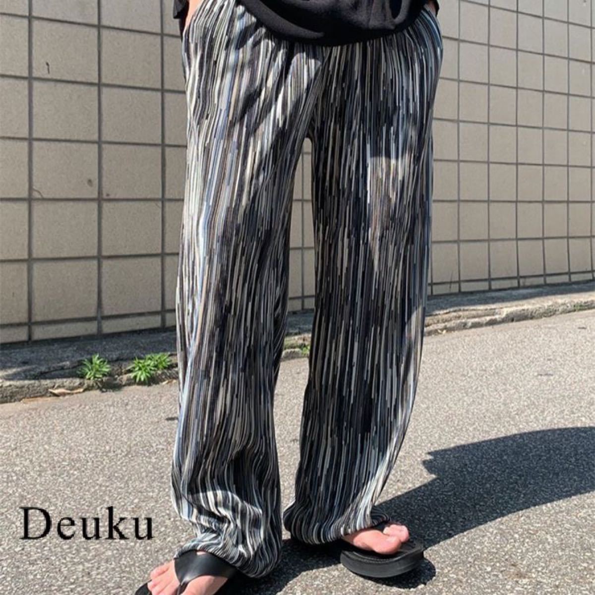 新品】プリーツパンツ ブラック ナチュラル トレンド 韓国 フリマ