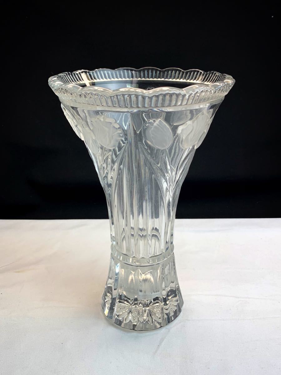 ■ HOYA フラワーベース ガラス花瓶 チューリップ　高さ約26cm_画像2