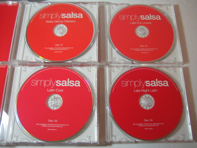 ▲▼ simply salsa 4cd's of essential latin rhythms / VA. 輸入盤４CD Tito Puente. Celia Cruz. Charlie Palmieri. Cheo Feliciano_微妙に色が違うのです