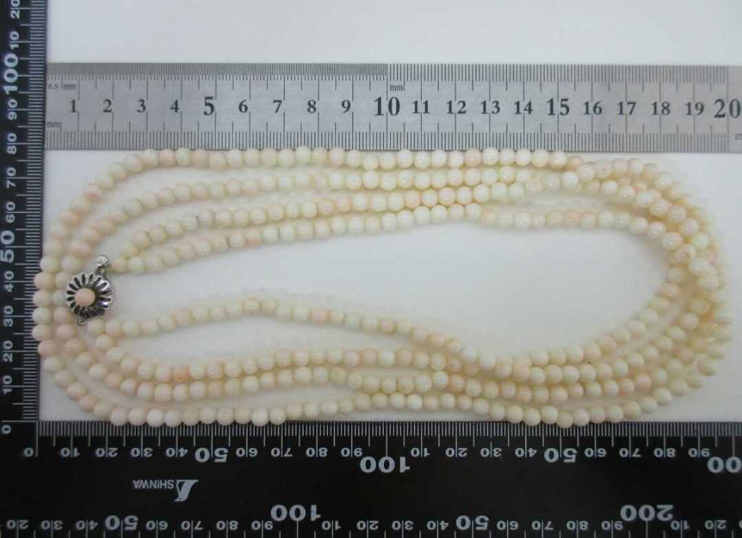 [TOP].. coral 63.1g necklace loose bracele netsuke a471.