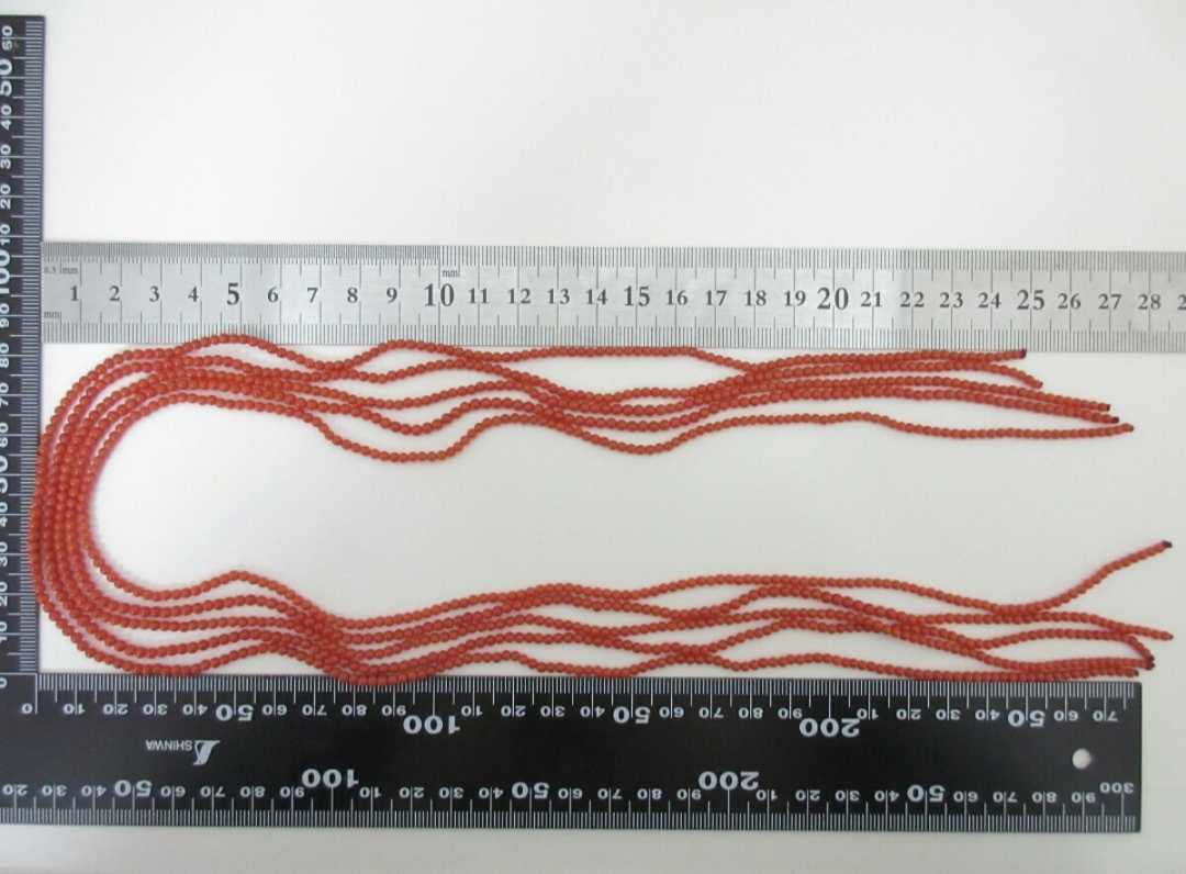 [TOP] красный .. коралл 29.7g обе дыра разрозненный комплект колье браслет netsuke s604.