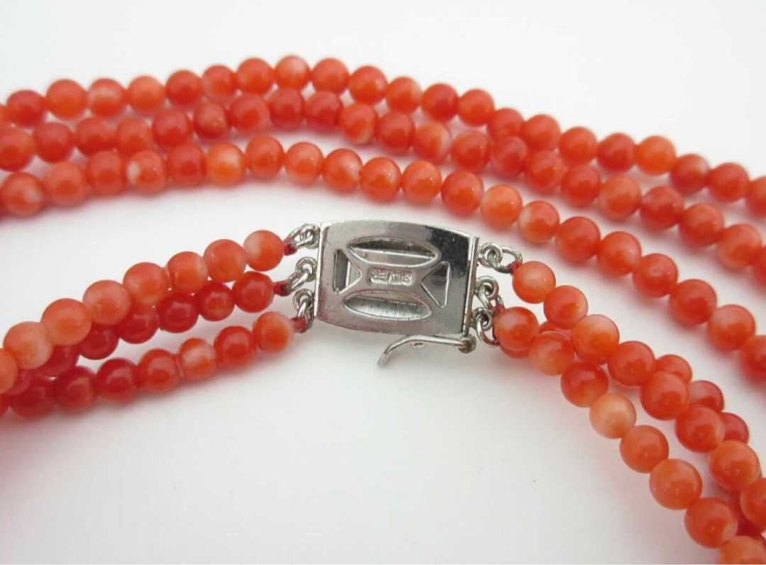 [TOP]. red .. peach .. coral necklace 50.8g bracele loose netsuke i700.