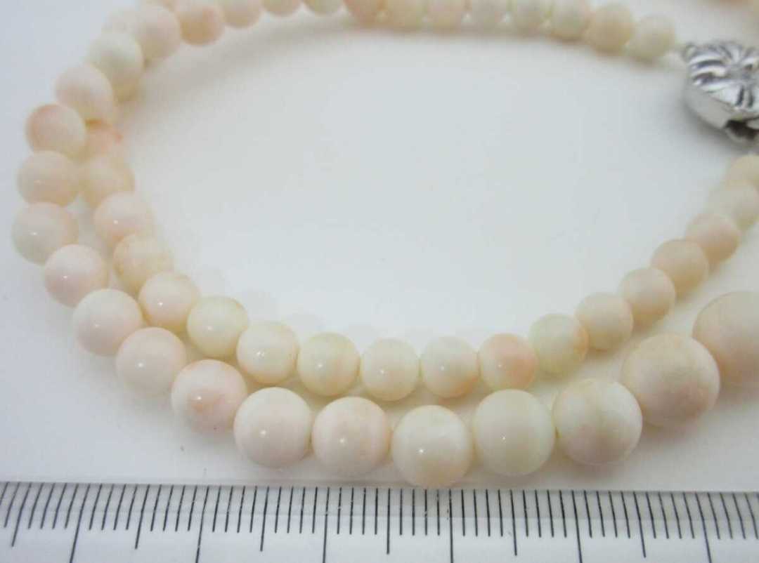 [TOP].. coral large 11.2mm necklace 29.6g loose bracele netsuke u617.