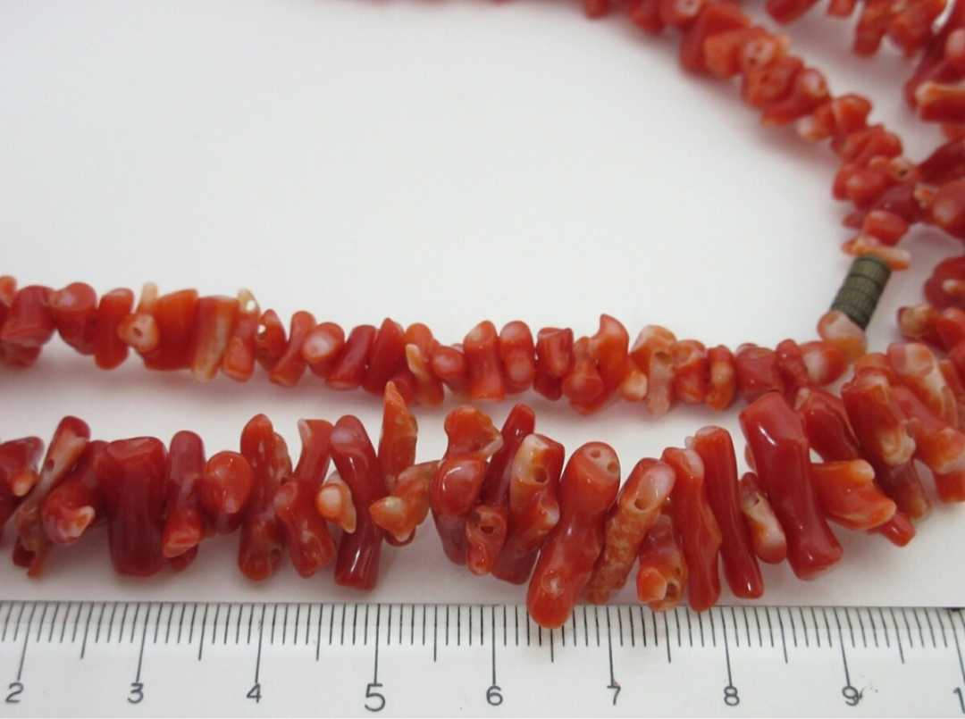 [TOP].. coral 72.1g necklace loose bracele netsuke s679.