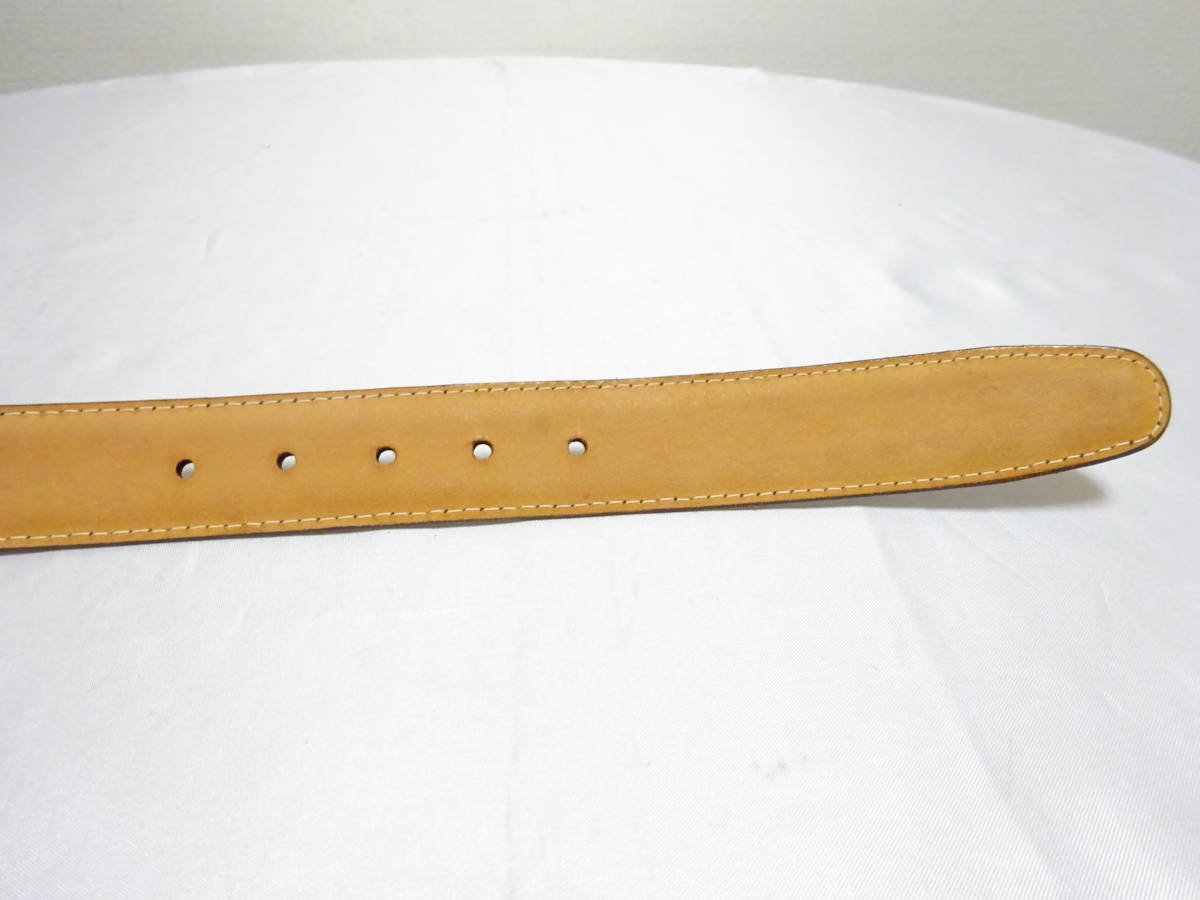 ETTINGERetinga- leather belt Brown tea color size 70 lady's ENGLAND made Britain made 