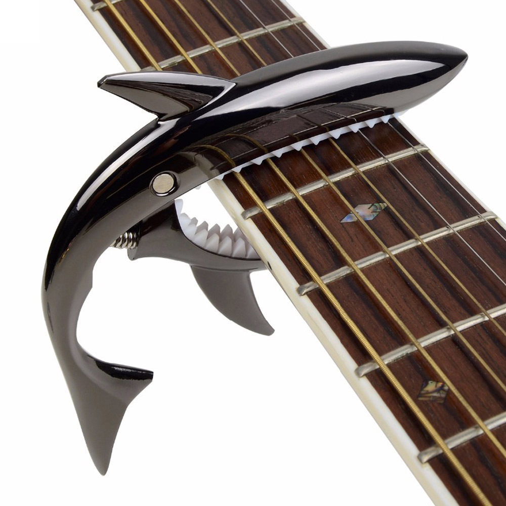 【SHARK CAPO GC-30】No.2 シルバー シャークカポ 高品質 新品 6弦 ギター エレキ アコギ カポタスト_画像9