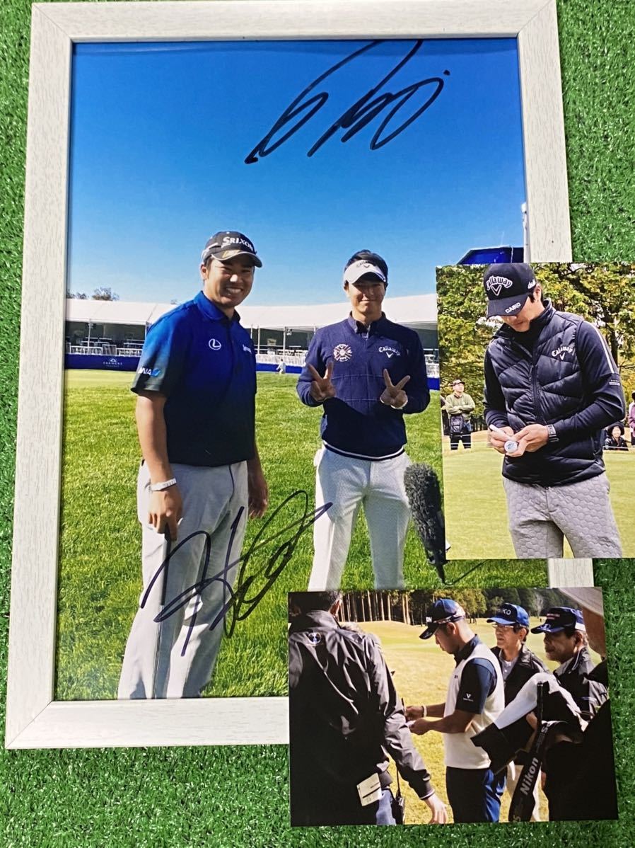 2018 Mitsui Sumitomo VISA futoshi flat . master z Matsuyama Hideki Ishikawa . with autograph A4 life photograph frame goods ( life photograph attaching )②