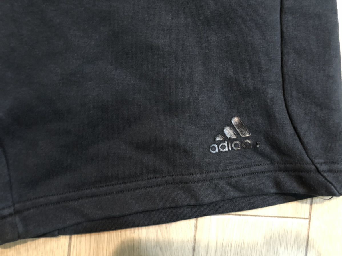 断捨離100円〜!!♪アディダス adidas ハーフパンツ 黒 後ろピンク