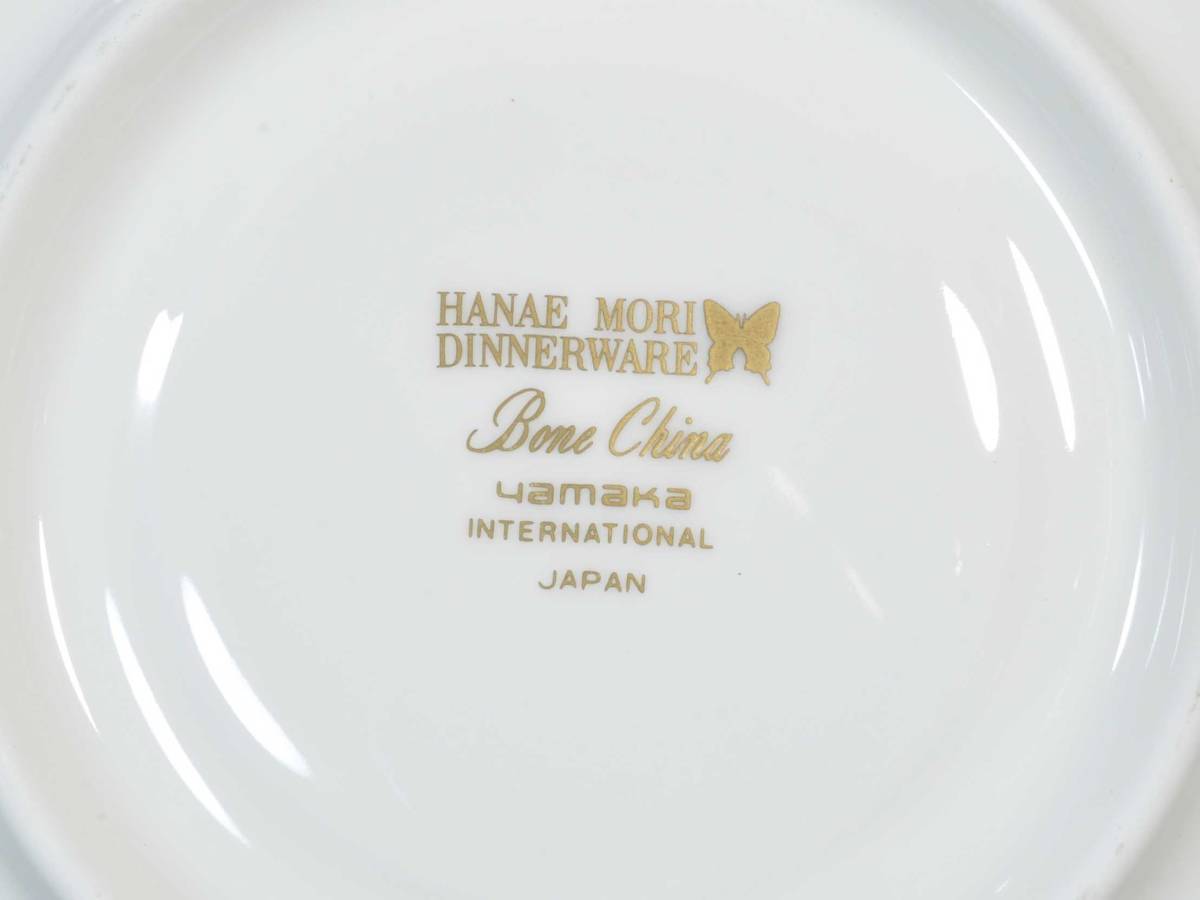 【義】　HANAE MORI DINNERWARE　ハナエモリ　ペア珈琲カップ&ソーサー　２客組　箱なし　森英恵　茶会　茶席　S80_画像9