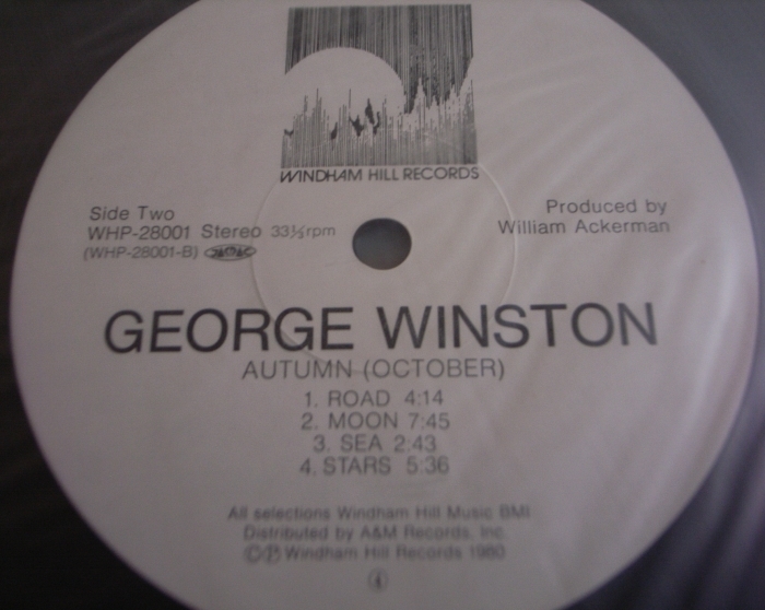 ★ ニューエイジ名盤 ジョージ・ウィンストン 『 オータム（AUTUMN） 』 アナログLPレコード盤 George Winston ★貴重盤！人気！_画像5