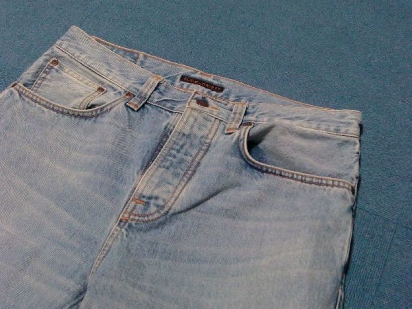 中古 良品★Nudie Jeans ヌーディージーンズ W32 L30 ルーズフィット ジーパン パンツ_画像1