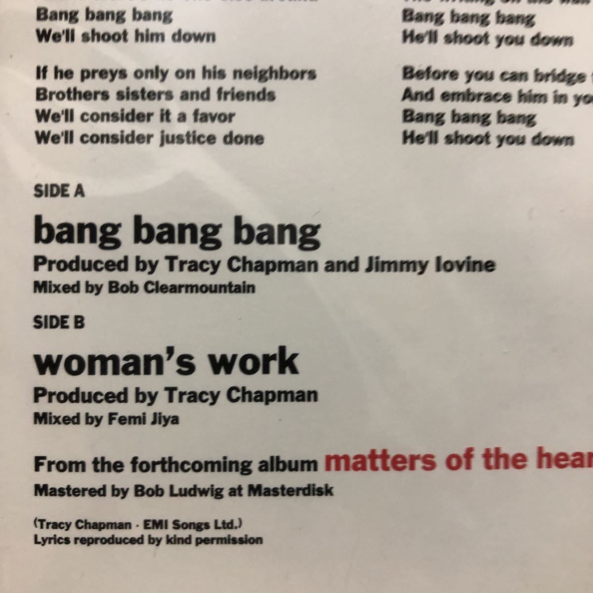 【極美品】Tracy Chapman / bang bang bang 7inch EP_画像2