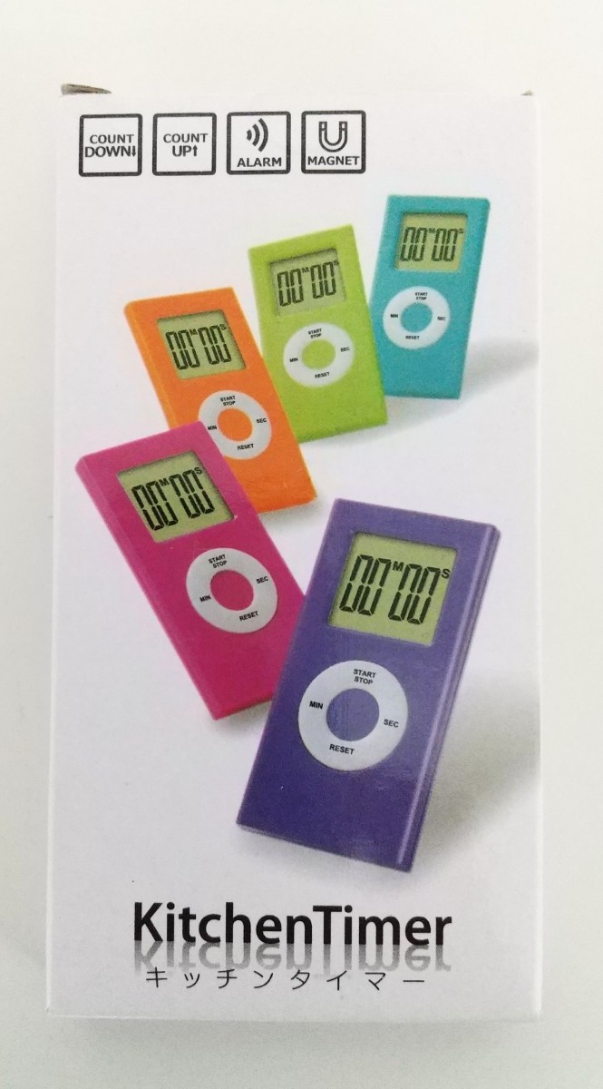 キッチンタイマー iPod風デザイン パープル 紫色 調理 計量ツールタイマー 可愛い スタイリッシュ