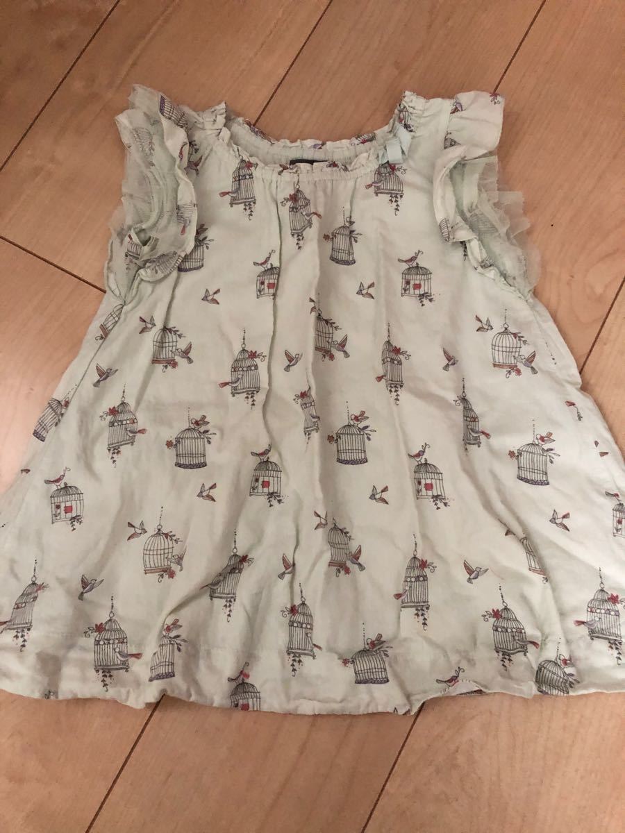 baby GAP90cm うすいグリーン　ワンピース　チュニック