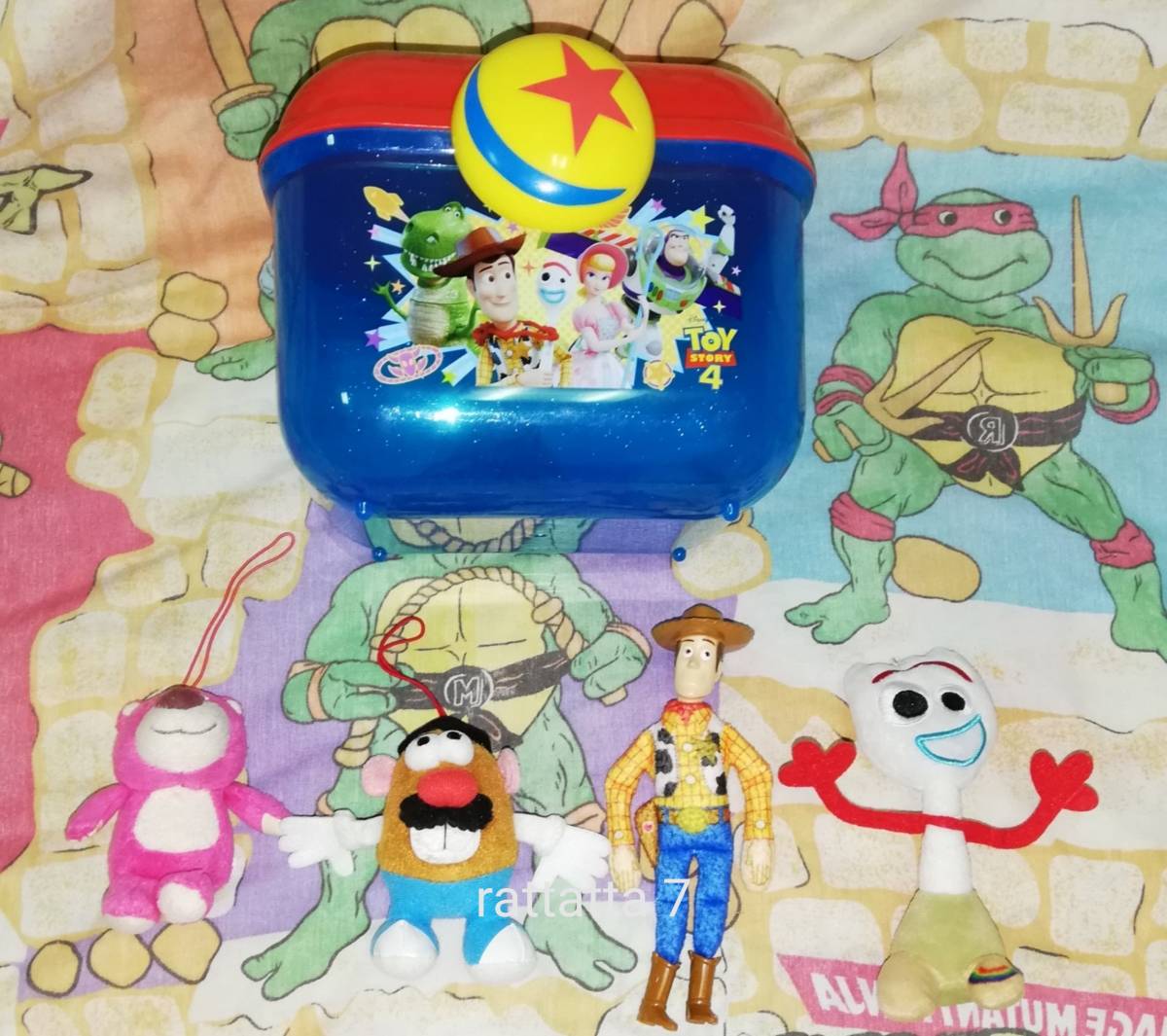 ☆Disney☆TOY STORY☆トイストーリー☆ウッディ☆Mr.ポテトヘッド☆ロッツォ・ハグベア☆フォーキー☆クリアケース☆セット☆ディズニー_画像1