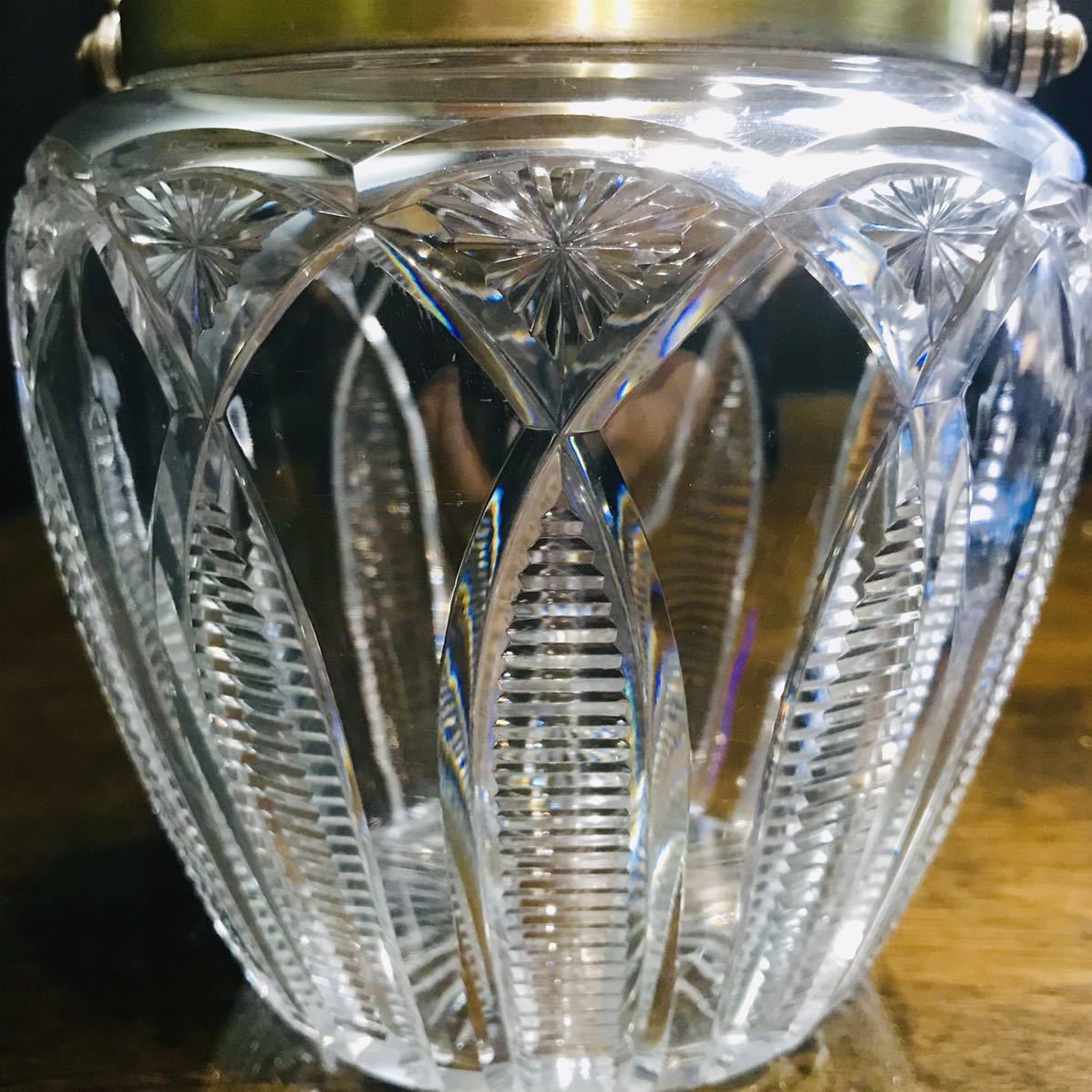 Baccarat オールドバカラ/※超希少刻印有 ブロンズ重厚ビスケットジャー