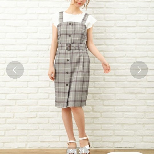Paypayフリマ Ingni チェック柄 ジャンスカ 春服 Paypayフリマ Ingni チェック柄 ジャンスカ 春服