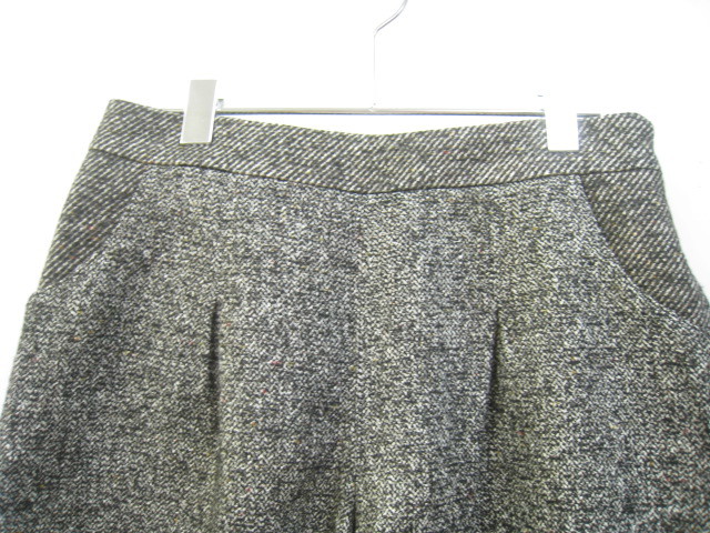  Kumikyoku KUMIKYOKUk Miki .k wool tweed short pants Brown × black size 3