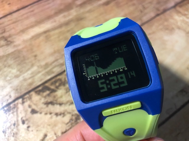 BK027 未使用 保管品 デジタル NIXON ニクソン THE LODOWN ブルー×グリーン ピスタチオ 純正ラバーベルト メンズ 腕時計