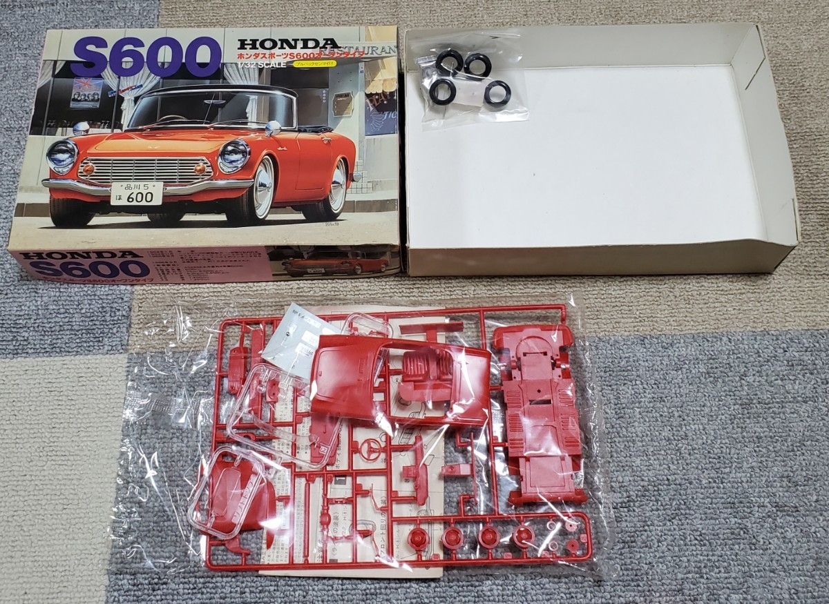 [旧車プラモデル・未使用]エルエス(LS)製 ホンダ S600 オープンタイプ 1/32