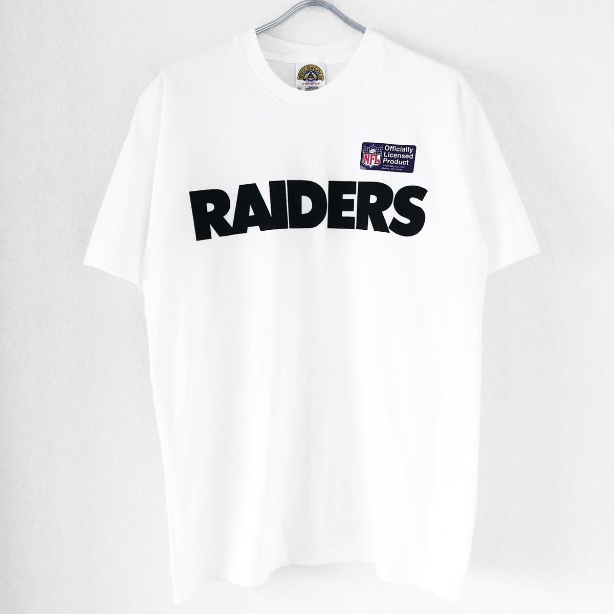 ファッション デッドストック 90s ビンテージ アメフト Nfl ロサンゼルス レイダース オークランド L相当 M Tシャツ ロゴ Raiders Oakland Usa製 00s Tシャツ