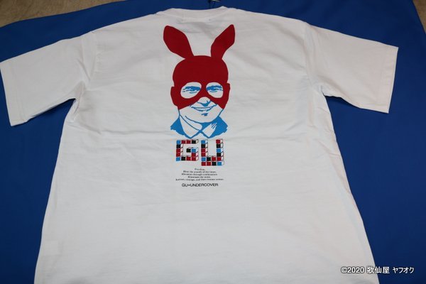 UNDERCOVER×GU　ビッググラフィックT(5分袖)　白　バックプリント　バニー　Tシャツ メンズL　アンダーカバー　新品 未使用 _画像7