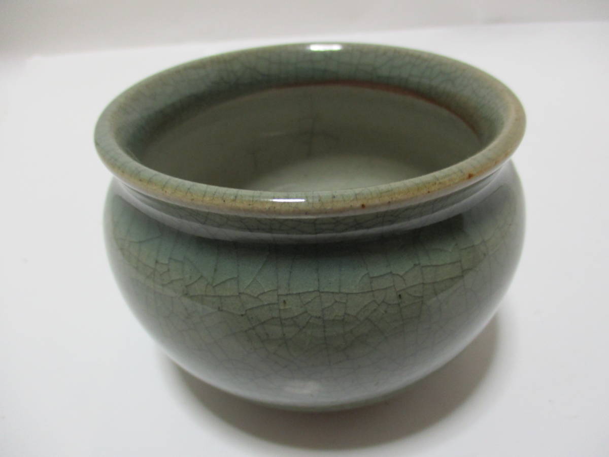 掘り出し物 茶道具 建水 青磁 在銘 A349 水指 小鉢 【SALE/100%OFF】